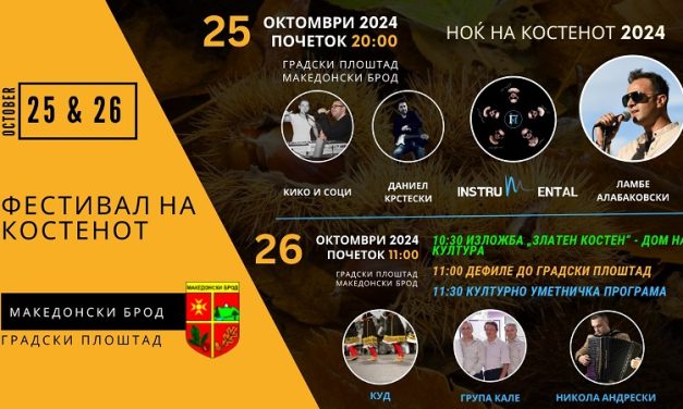 Соопштение за манифестација „Фестивал на костенот“ 2024